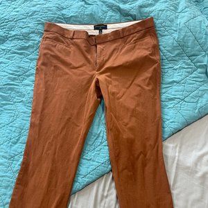 Banana Republic Factory Sloan Slim Pant Burnt Orange Umbria Brown 16 Ankle